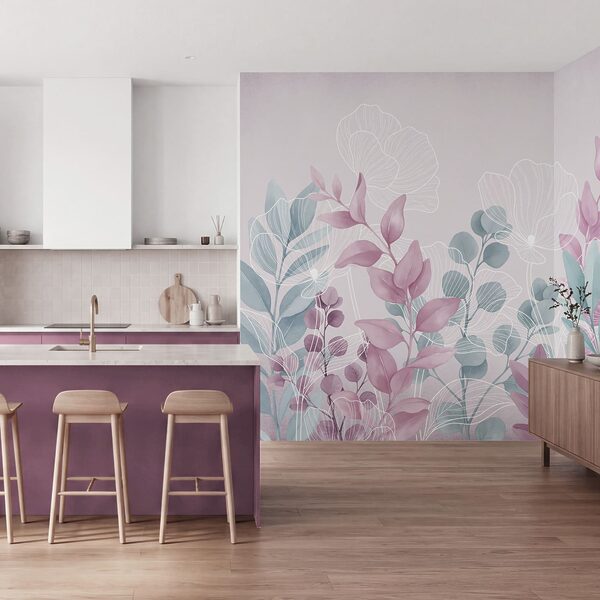 Serene pastel botanical illustration Serene pastel botanical illustration