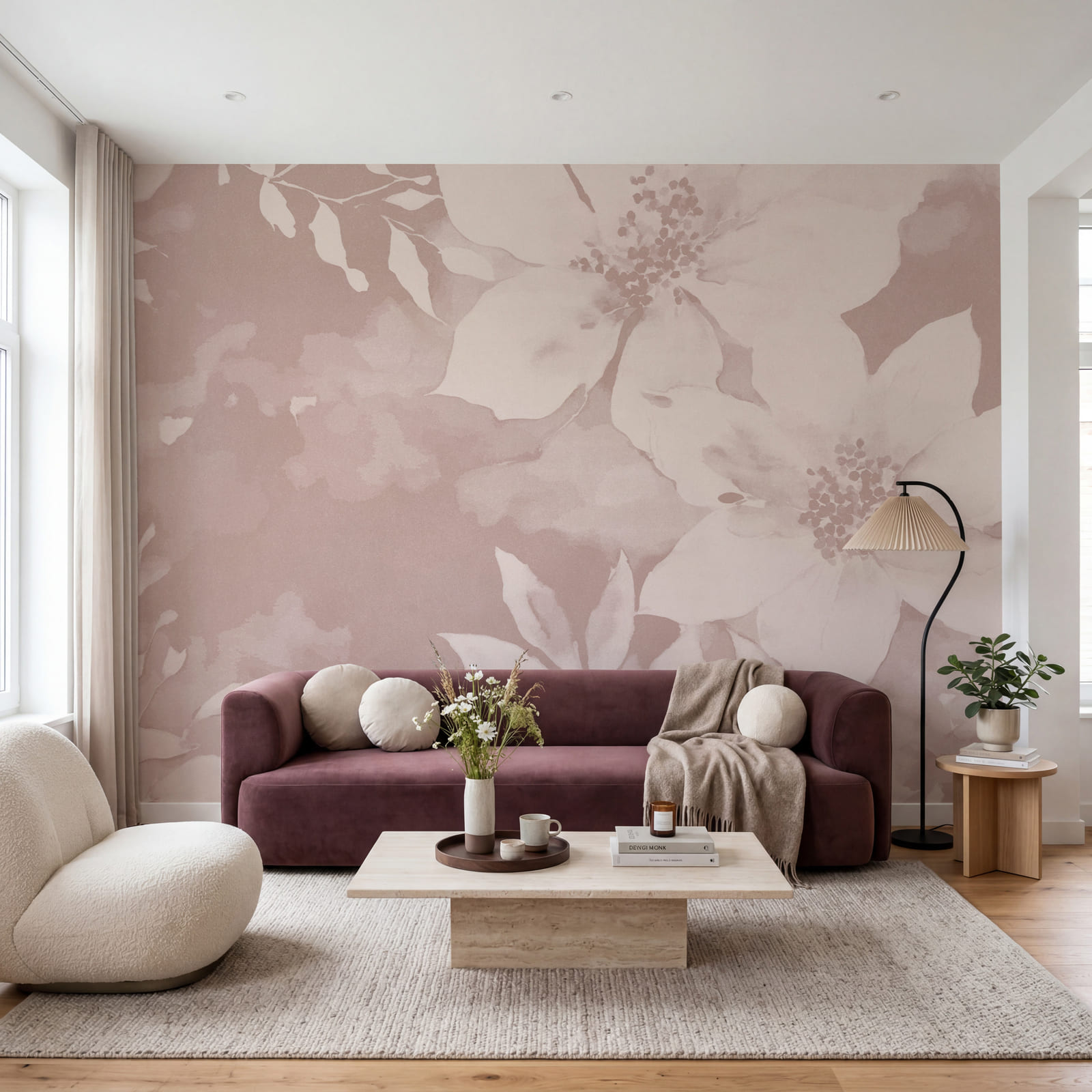 Soft floral elegance in muted tones Soft floral elegance in muted tones