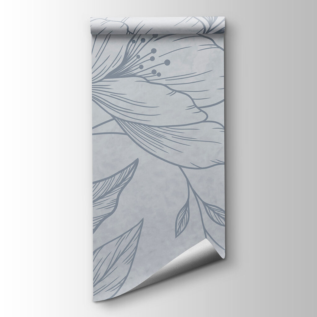 Pattern of flowers and leaves