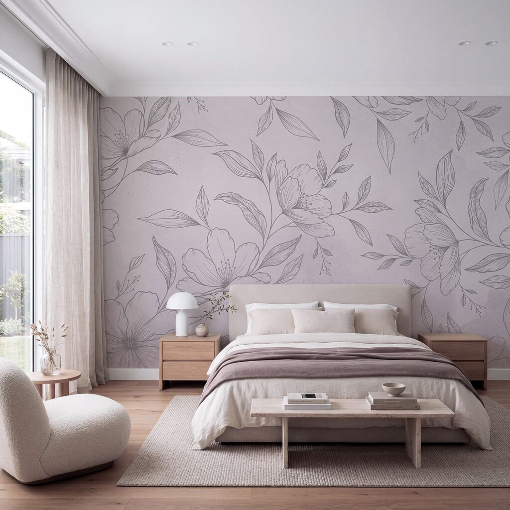 Delicate florals in soft hues