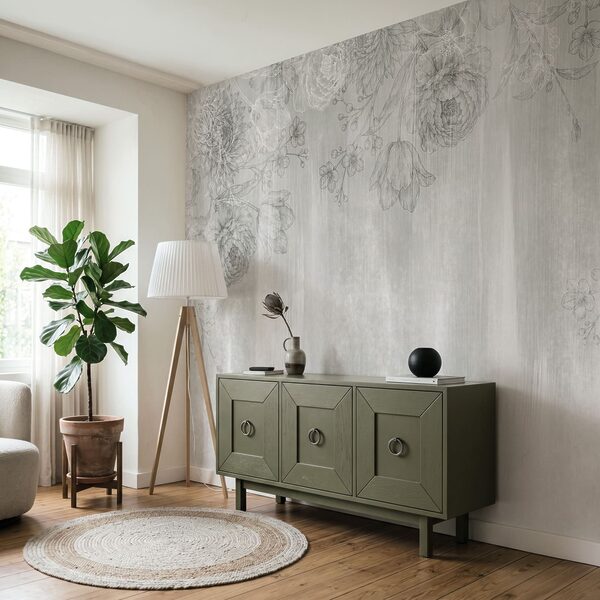 White and gray floral pattern White and gray floral pattern