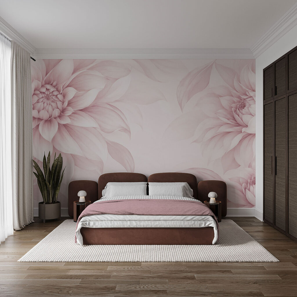 Delicate blooms in soft pink hues