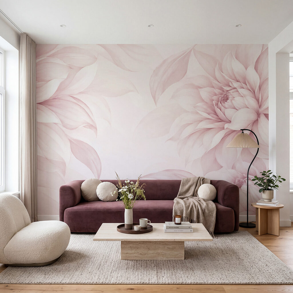 Delicate blooms in soft pink hues