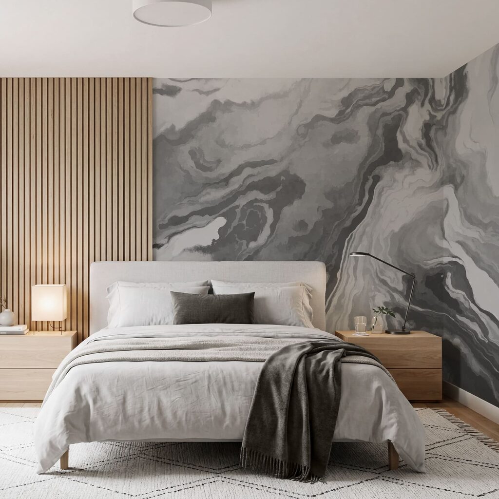 Swirling shades of monochrome beauty