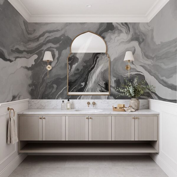 Wall mural Swirling shades of monochrome beauty (SKU: t01021v3) Wall mural Wall mural Swirling shades of monochrome beauty (SKU: t01021v3)