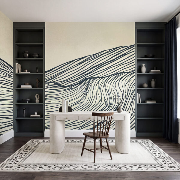 Wall mural Black and white drawing of a mountain (SKU: t01023v3) Wall mural Wall mural Black and white drawing of a mountain (SKU: t01023v3)