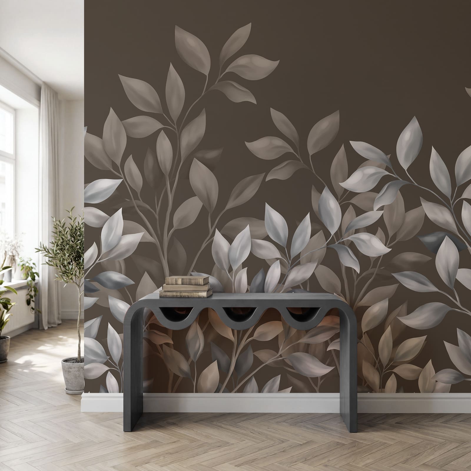Elegant leaves on a warm backdrop Elegant leaves on a warm backdrop