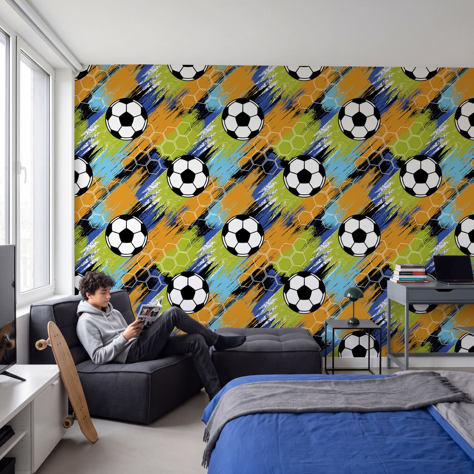 Pattern of football balls Pattern of football balls
