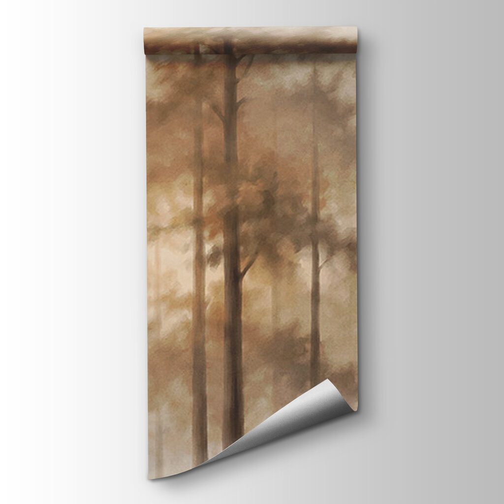 Foggy forest with trees Foggy forest with trees