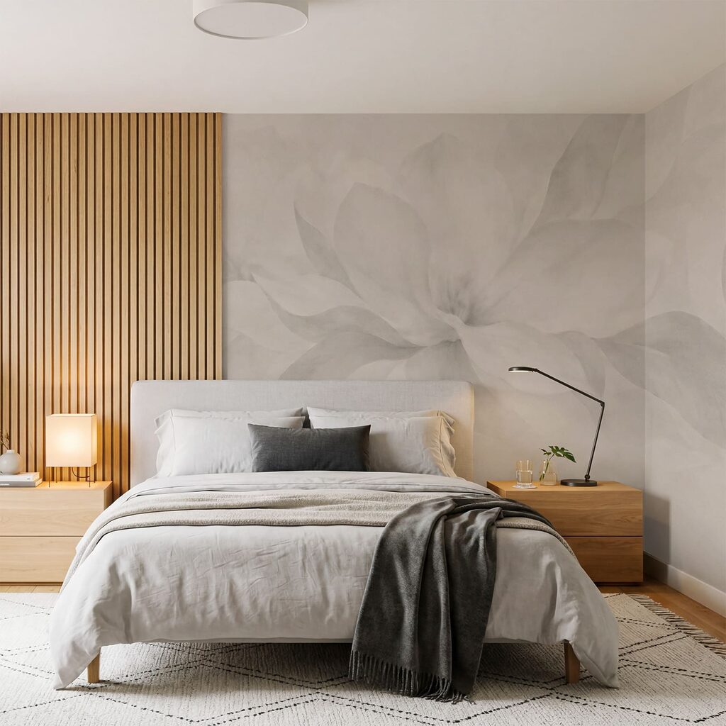 Wall mural Soft floral patterns in muted tones (SKU: t01057v1) Wall mural Soft floral patterns in muted tones (SKU: t01057v1)