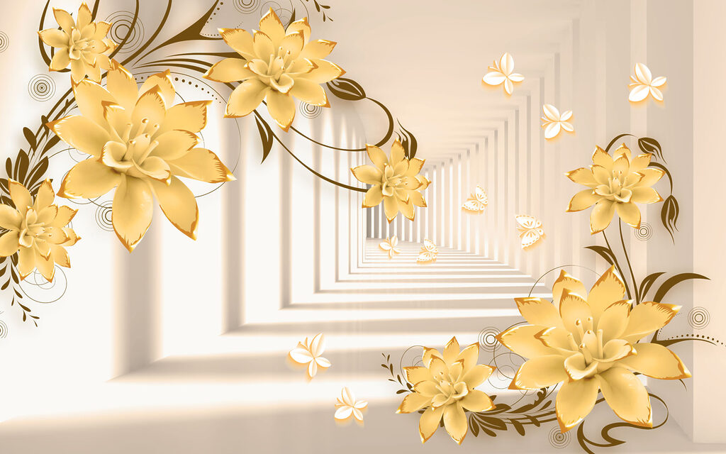 Elegant flowers amidst soft hues