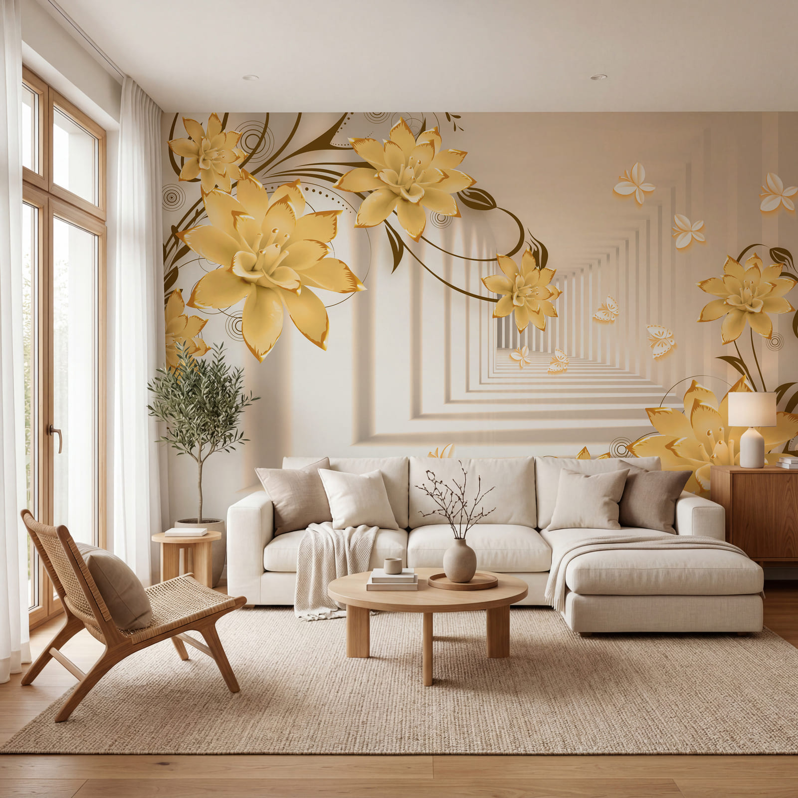 Elegant flowers amidst soft hues