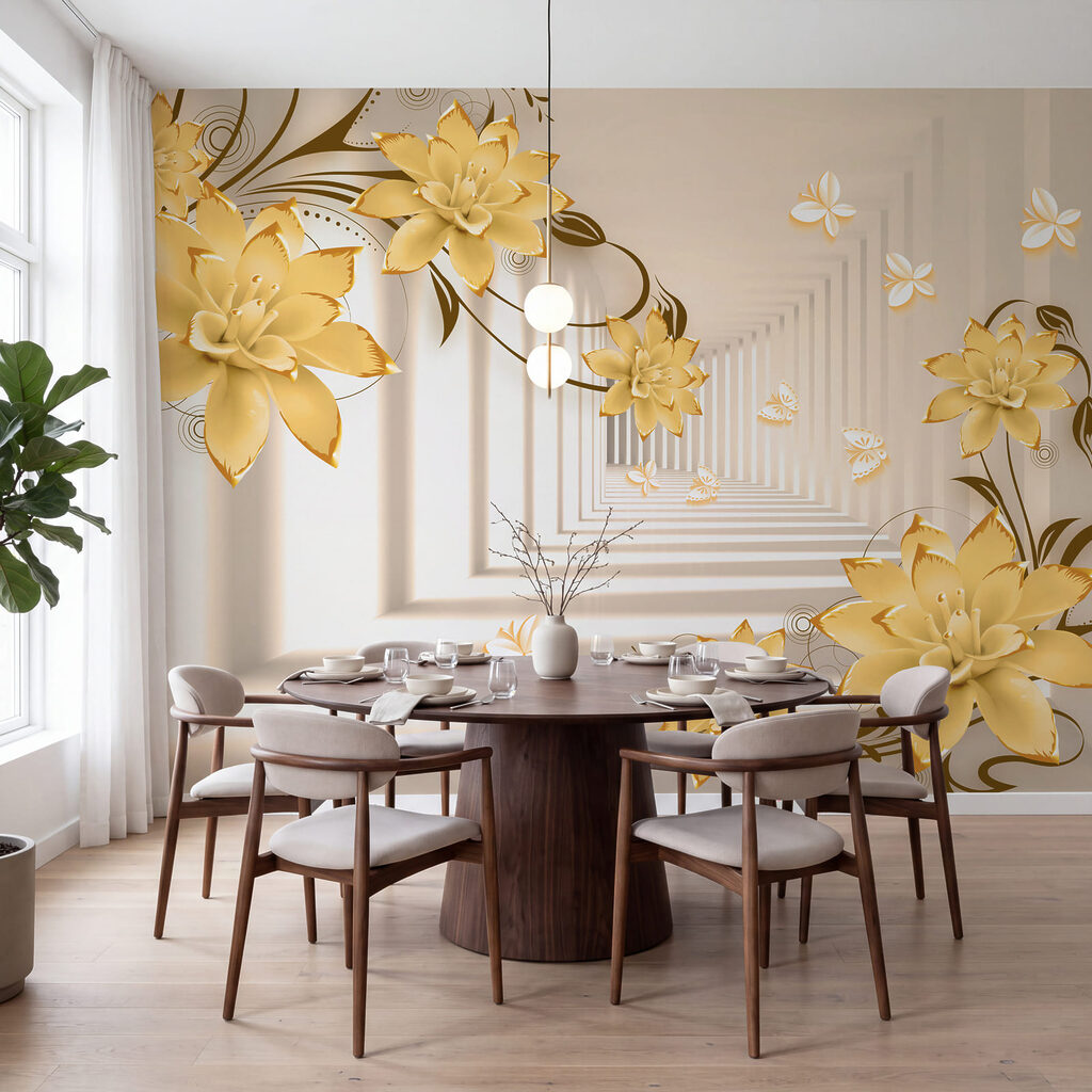 Elegant flowers amidst soft hues