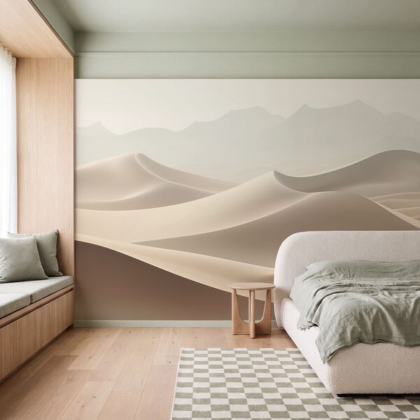 Sand dunes in the desert Wall mural Sand dunes in the desert