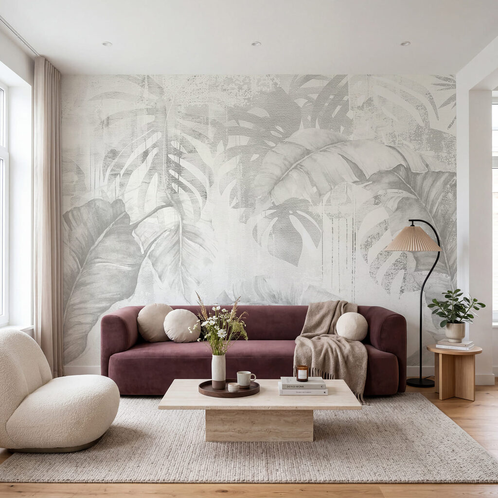 - Elegant foliage in soft shades