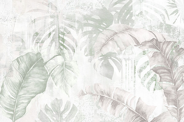 Serene tropical foliage design