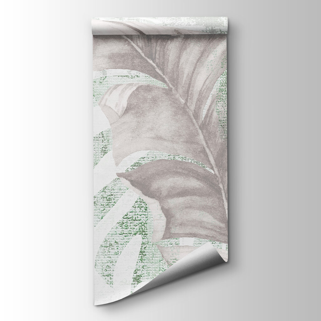 Serene tropical foliage design