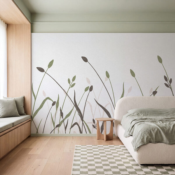 Gentle greens and earthy tones blend Gentle greens and earthy tones blend