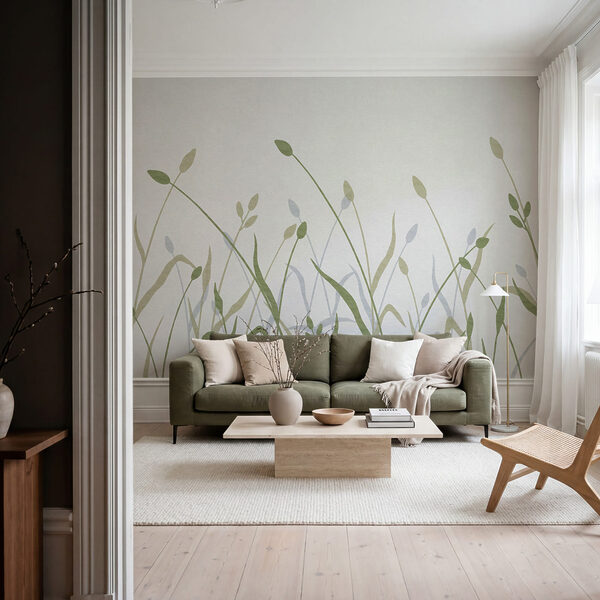 Gentle greens dancing in the breeze Wall mural Gentle greens dancing in the breeze