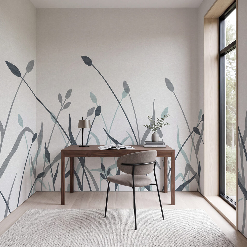 - Elegant greenery in subtle tones - Elegant greenery in subtle tones
