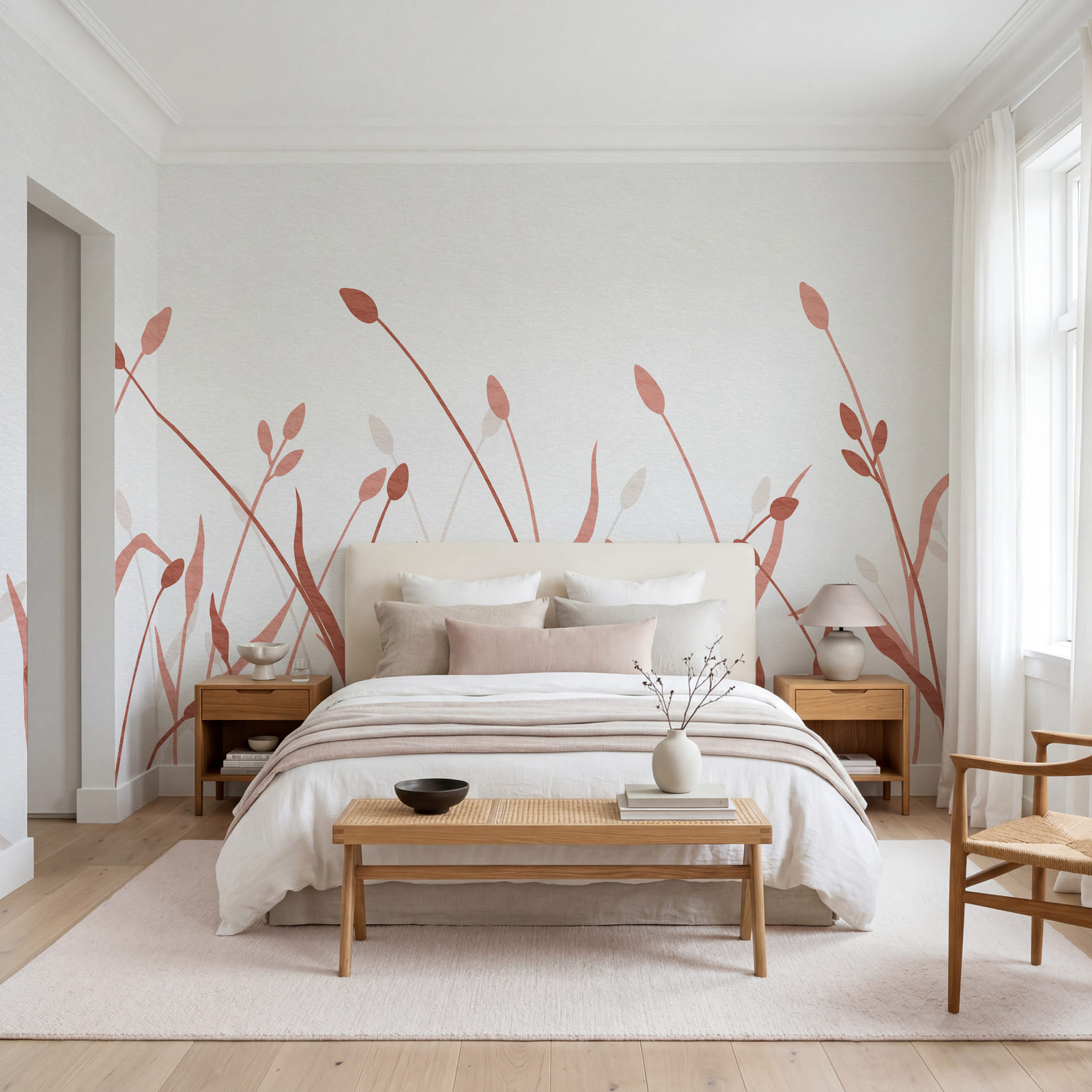 Gentle pastel foliage design