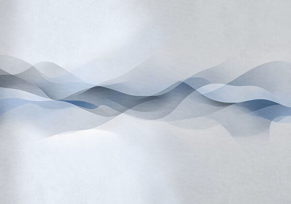White background with blue waves
