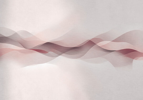 White background with pink and purple waves
