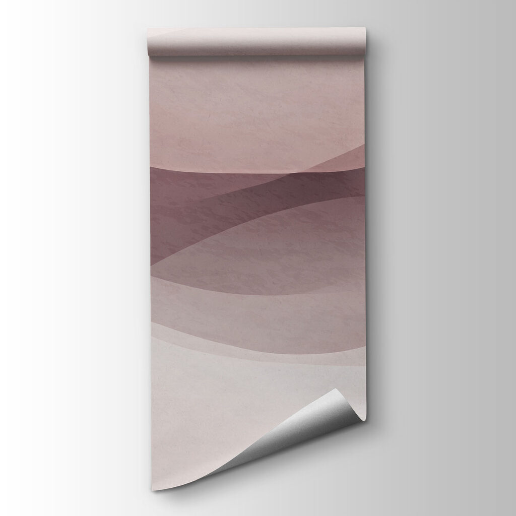 White background with pink and purple waves