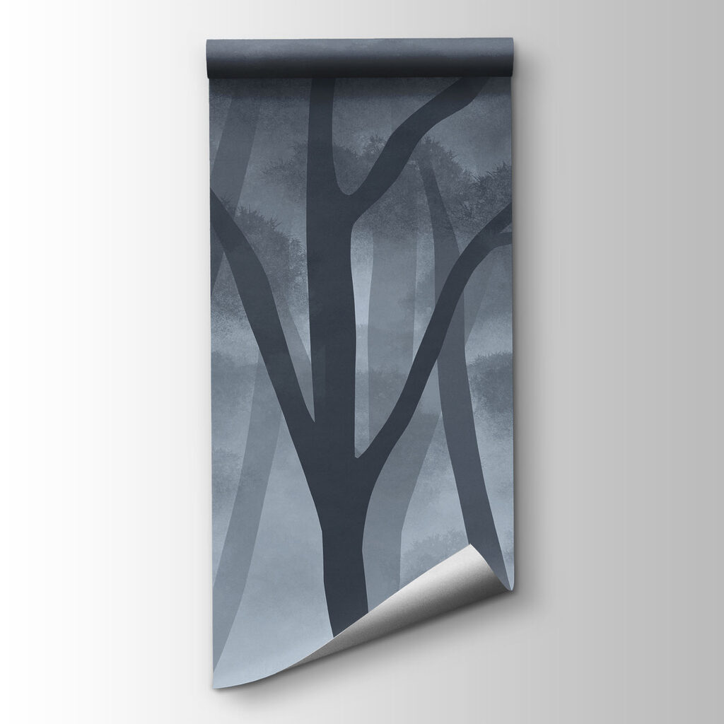 Group of trees in fog