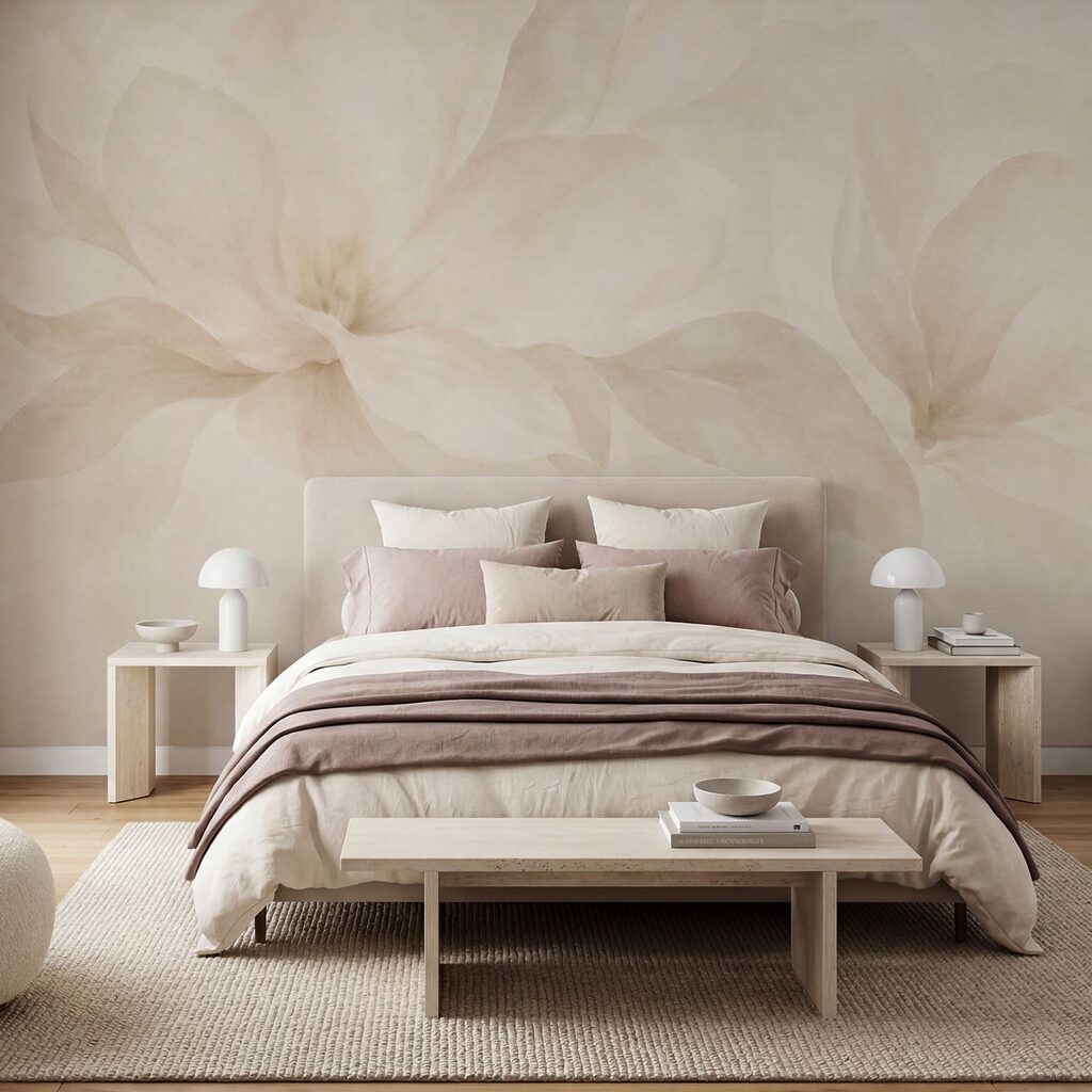Wall mural Soft blooms in gentle tones (SKU: t01057)