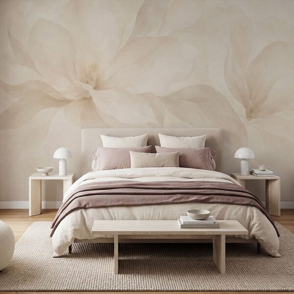 Wall mural Soft blooms in gentle tones (SKU: t01057)