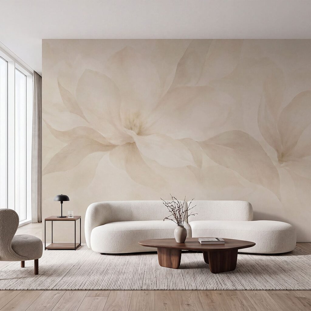 Wall mural Soft blooms in gentle tones (SKU: t01057)