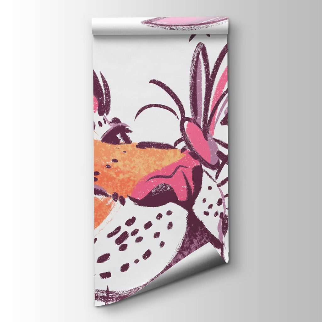 Wall mural Tiger with butterflies in its mouth (SKU: t01032v4) Wall mural Tiger with butterflies in its mouth (SKU: t01032v4)