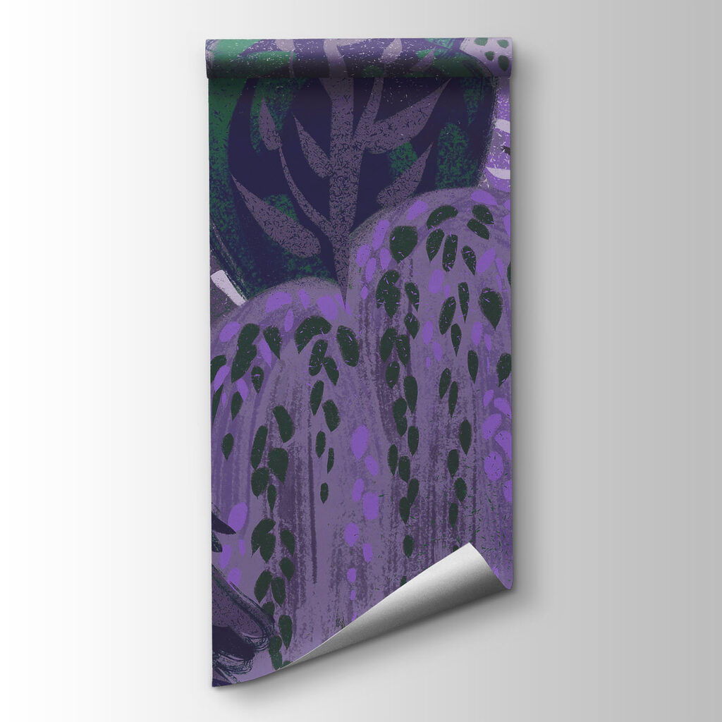 Wall mural Purple and green trees (SKU: t01033v1) Wall mural Purple and green trees (SKU: t01033v1)