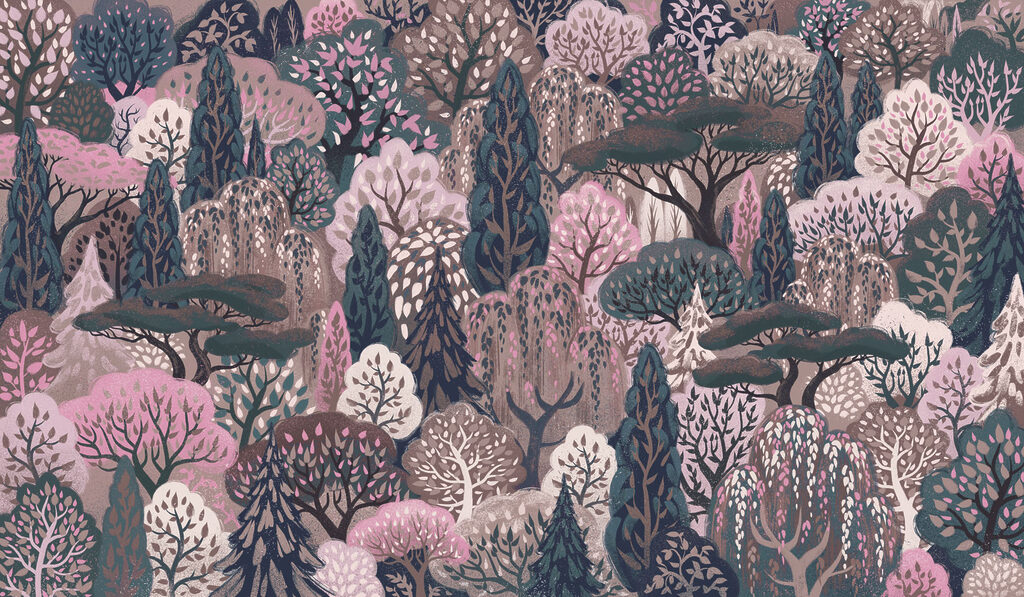 Wall mural Group of trees in a forest (SKU: t01033v2) Wall mural Group of trees in a forest (SKU: t01033v2)