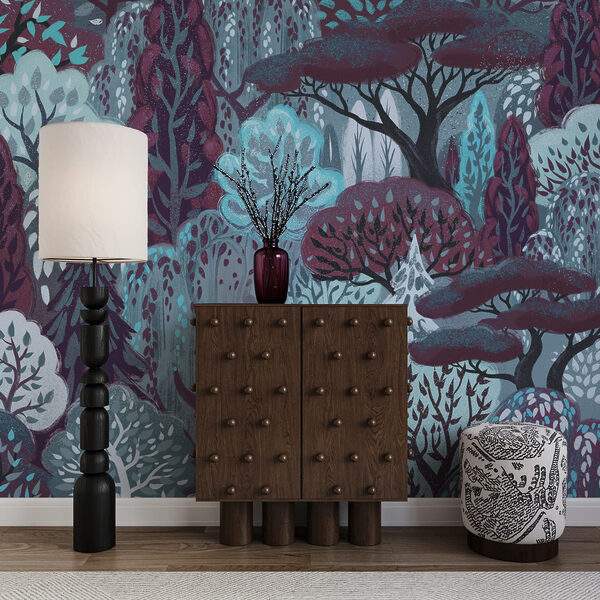 Wall mural Group of trees in a forest (SKU: t01033v4)