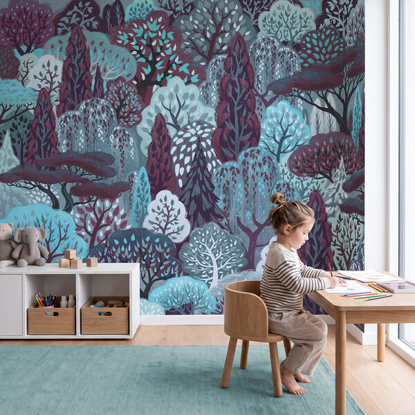 Wall mural Group of trees in a forest (SKU: t01033v4)