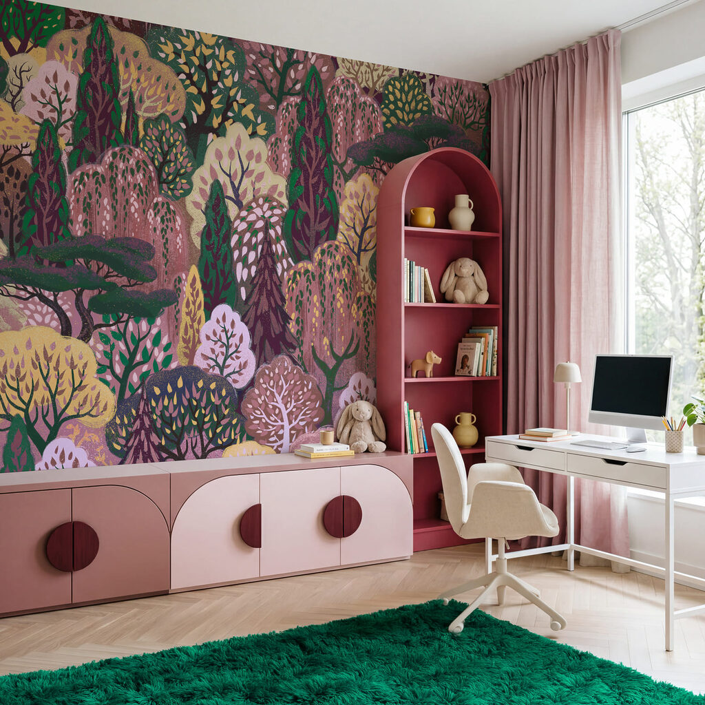 Wall mural Group of trees with different colors (SKU: t01033v6) Wall mural Group of trees with different colors (SKU: t01033v6)