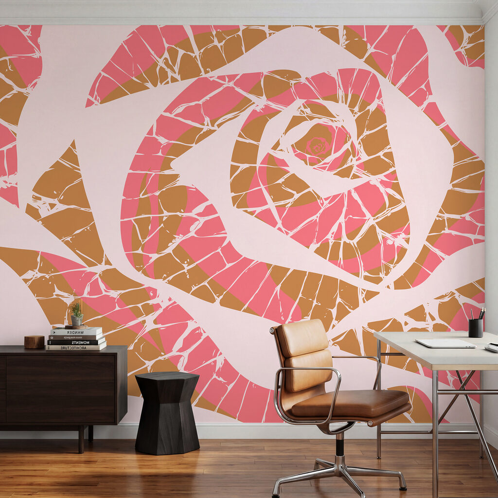 Wall mural Pink and brown swirls (SKU: t01035v1) Wall mural Pink and brown swirls (SKU: t01035v1)