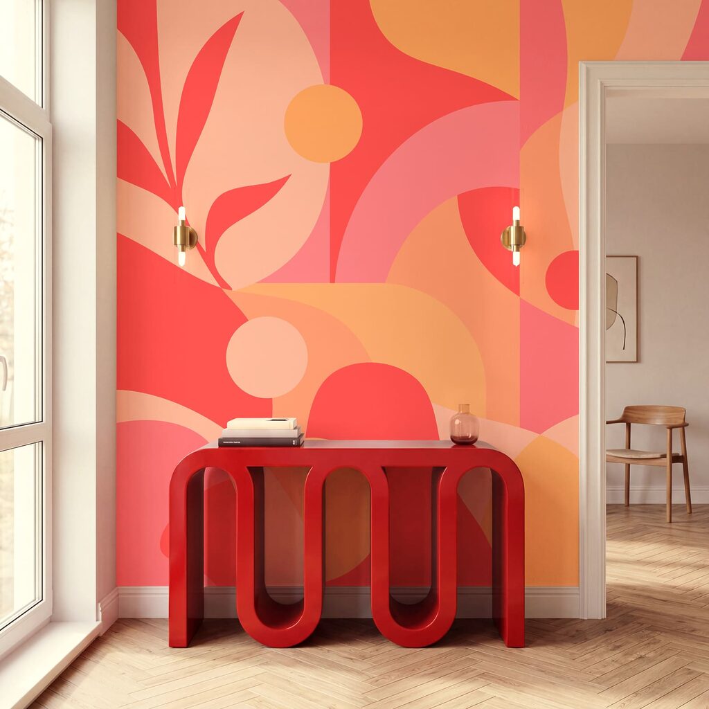 Wall mural Colorful pattern with circles and lines (SKU: t01036v2) Wall mural Colorful pattern with circles and lines (SKU: t01036v2)
