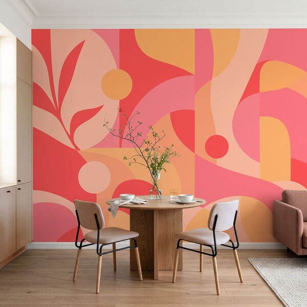 Wall mural Colorful pattern with circles and lines (SKU: t01036v2) Wall mural Colorful pattern with circles and lines (SKU: t01036v2)