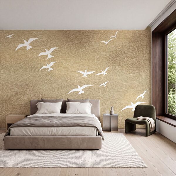 Wall mural Group of birds flying in the sky (SKU: t01092) Wall mural Group of birds flying in the sky (SKU: t01092)