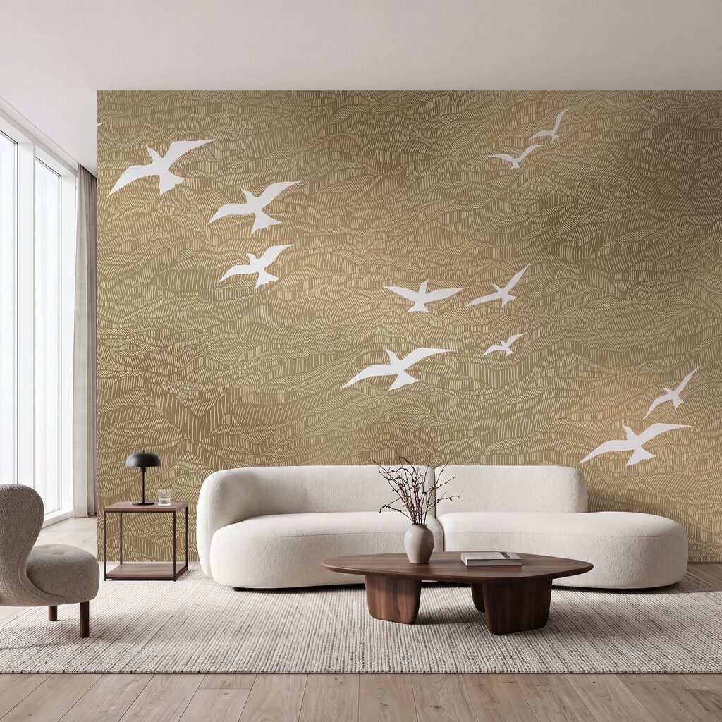Wall mural Group of birds flying in the sky (SKU: t01092) Wall mural Group of birds flying in the sky (SKU: t01092)