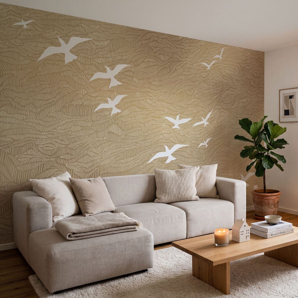 Wall mural Group of birds flying in the sky (SKU: t01092) Wall mural Group of birds flying in the sky (SKU: t01092)