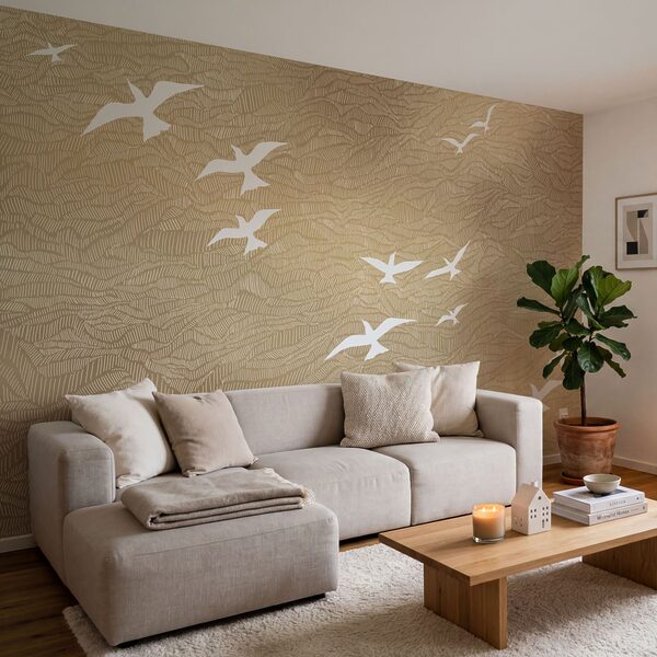 Wall mural Group of birds flying in the sky (SKU: t01092) Wall mural Group of birds flying in the sky (SKU: t01092)