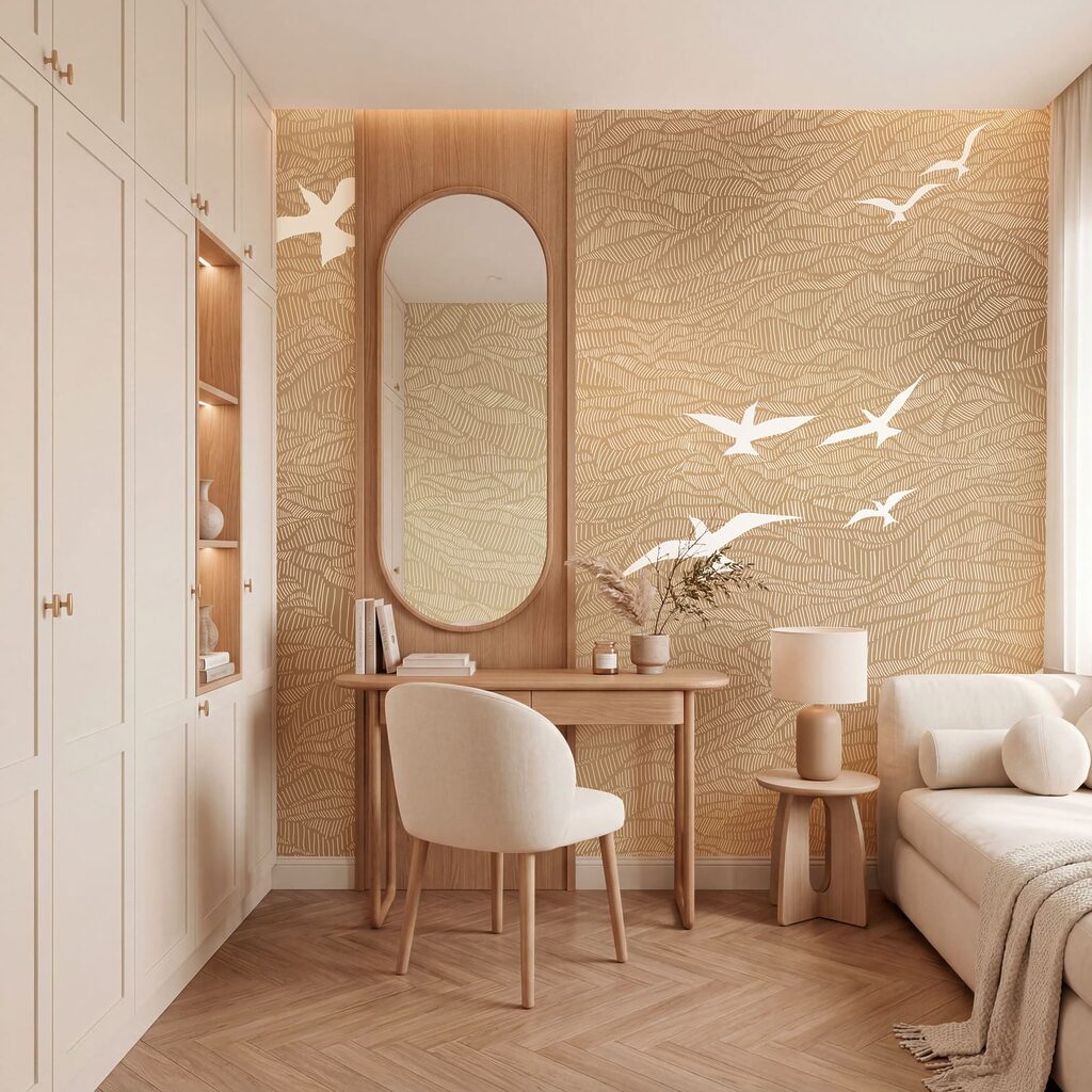 Wall mural Group of birds flying in the sky (SKU: t01092) Wall mural Group of birds flying in the sky (SKU: t01092)
