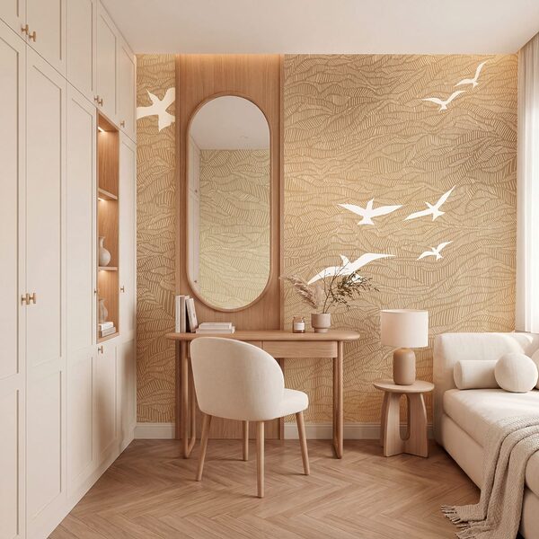 Wall mural Group of birds flying in the sky (SKU: t01092)