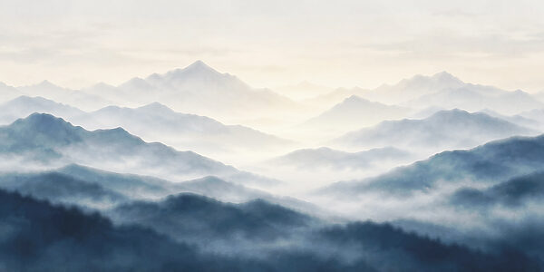 Wall mural Foggy mountain range (SKU: t01065)