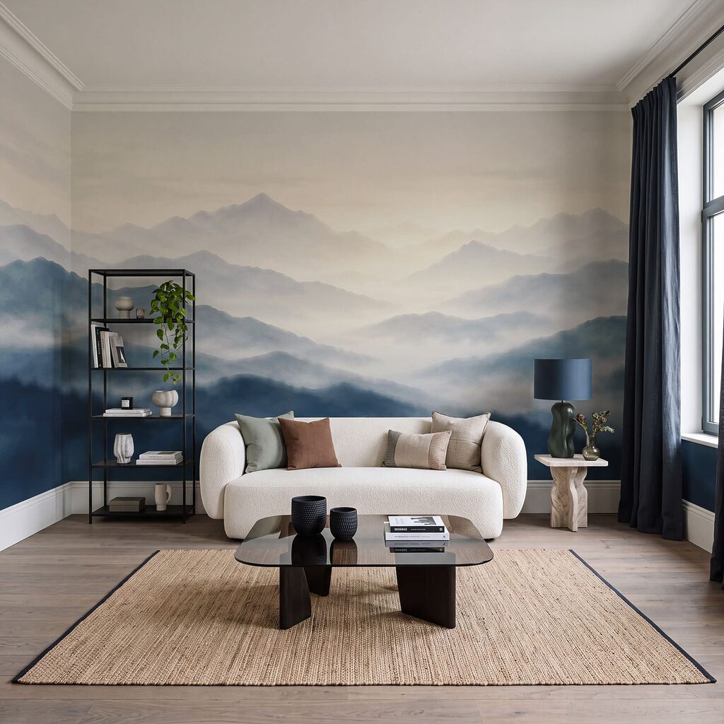Wall mural Foggy mountain range (SKU: t01065)