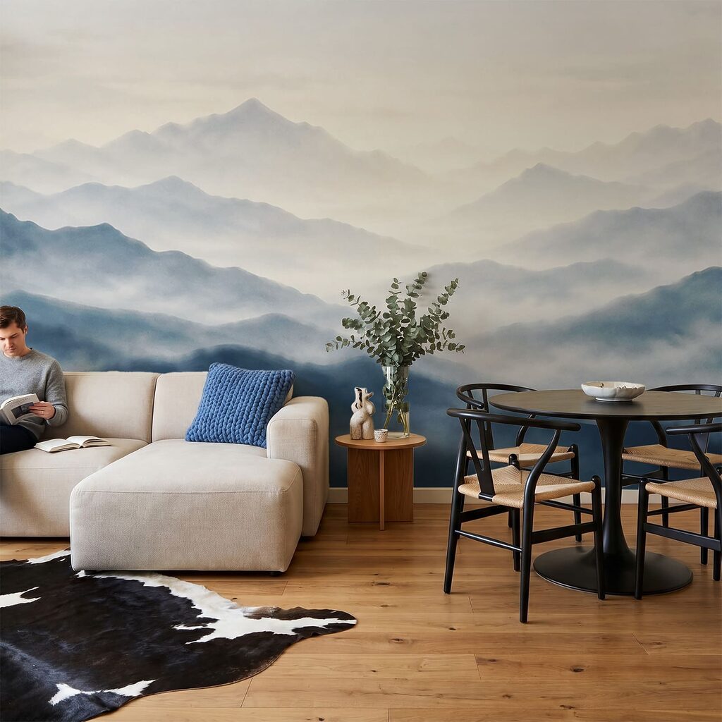 Wall mural Foggy mountain range (SKU: t01065)